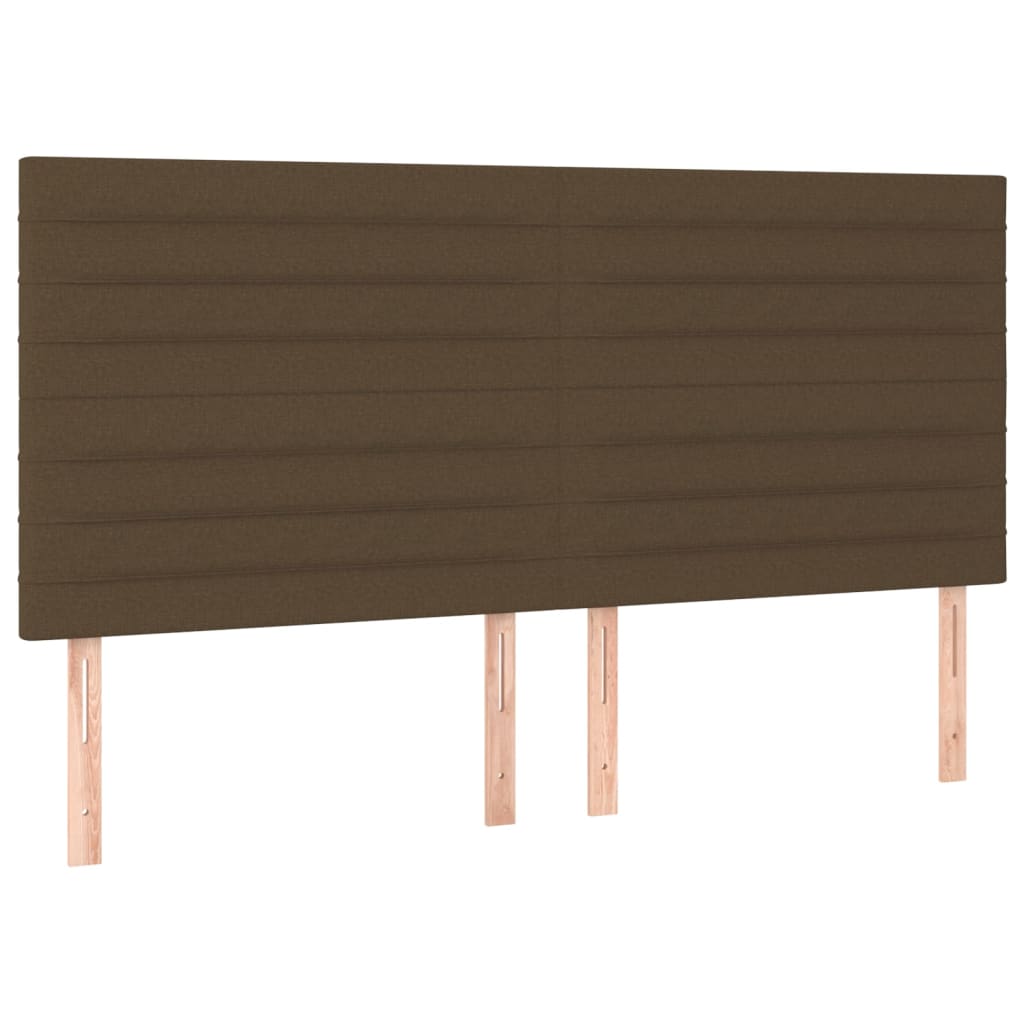 Giroletto a Molle con Materasso Marrone Scuro 160x200cm Tessuto | homemem39