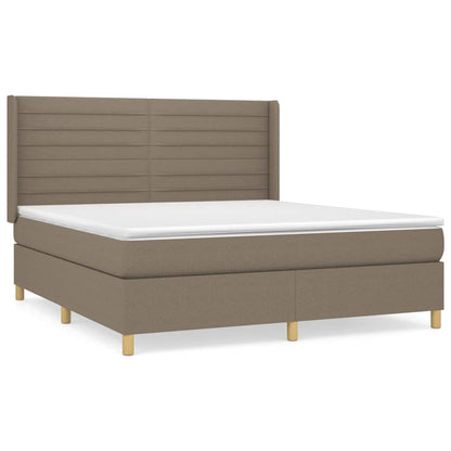 Giroletto a Molle con Materasso Tortora 180x200 cm in Tessuto | homemem39