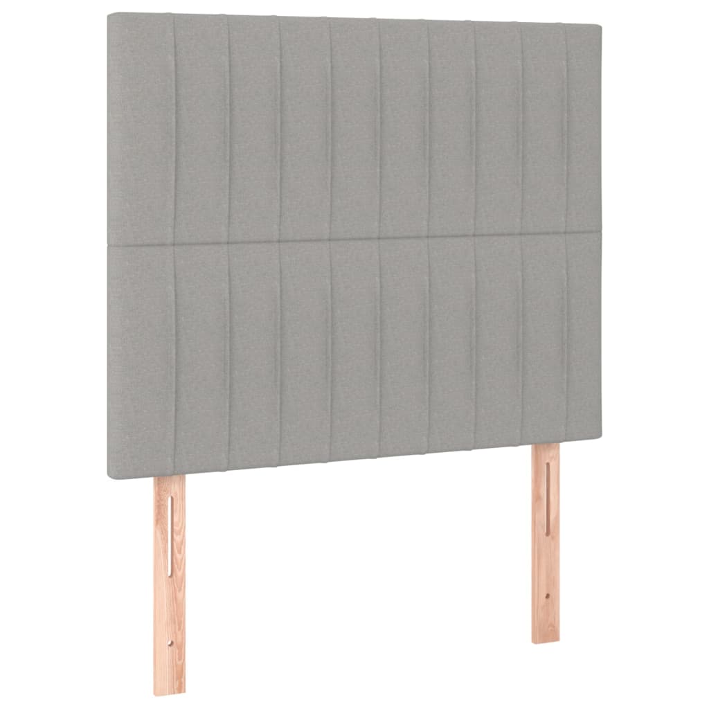 Giroletto a Molle con Materasso Grigio Chiaro 90x200 cm Tessuto | homemem39