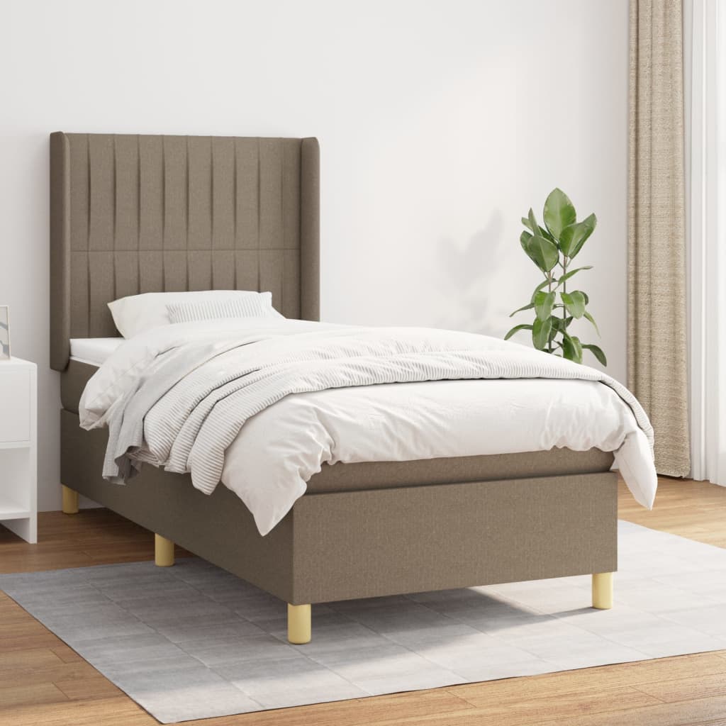 Giroletto a Molle con Materasso Tortora 90x200 cm inTessuto | homemem39