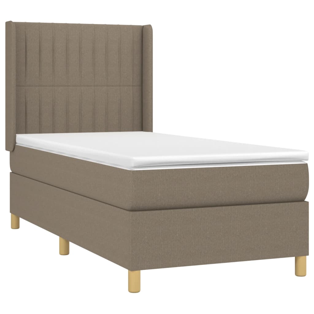 Giroletto a Molle con Materasso Tortora 100x200 cm in Tessuto | homemem39