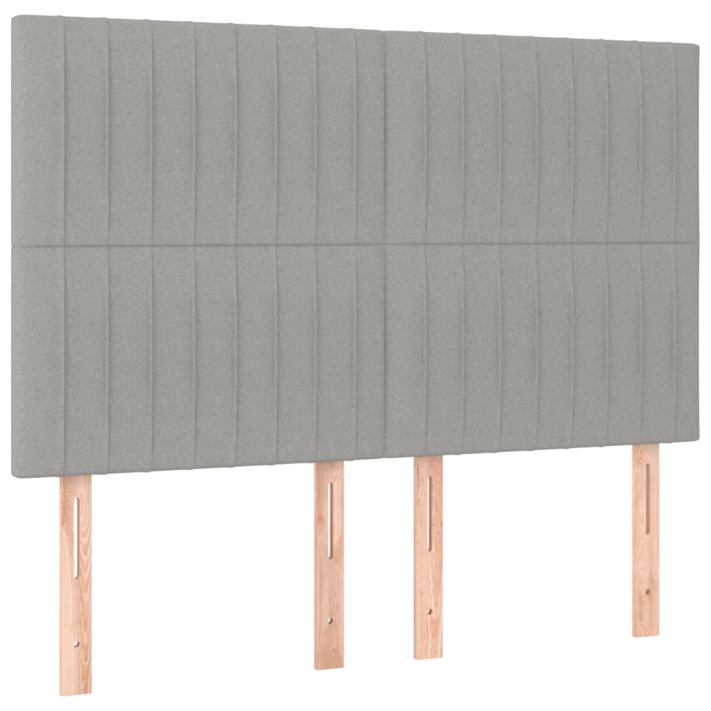 Giroletto a Molle con Materasso Grigio Chiaro 140x190cm Tessuto | homemem39