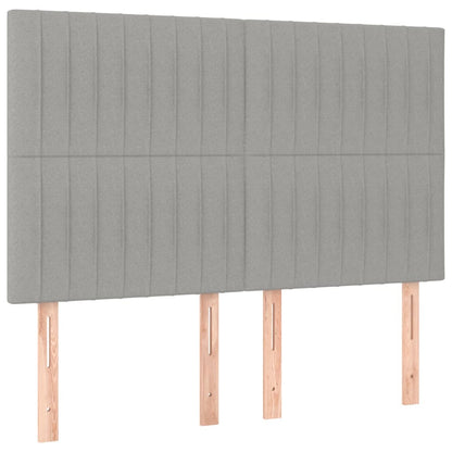 Giroletto a Molle con Materasso Grigio Chiaro 140x190cm Tessuto | homemem39