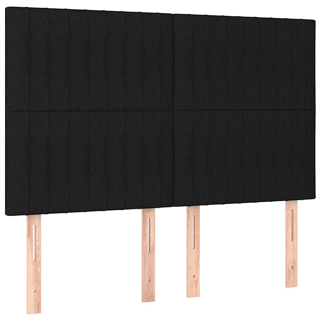 Giroletto a Molle con Materasso Nero 140x190 cm in Tessuto | homemem39