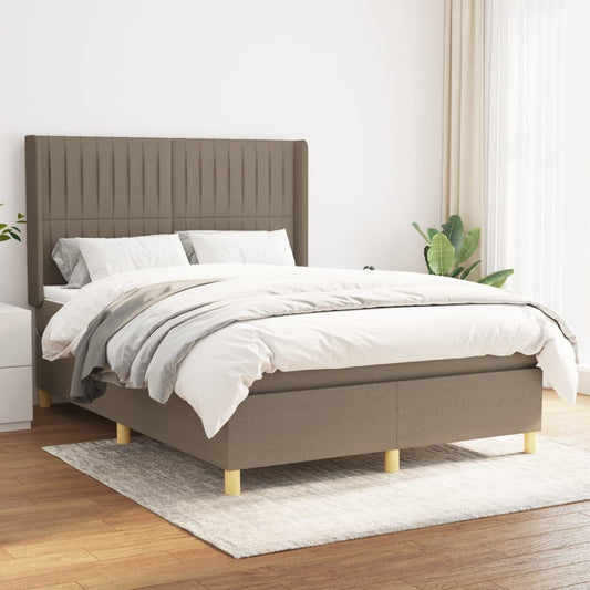 Giroletto a Molle con Materasso Tortora 140x190 cm in Tessuto | homemem39