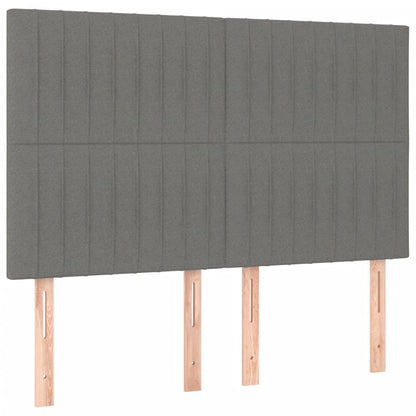 Giroletto a Molle con Materasso Grigio Scuro 140x200cm Tessuto | homemem39