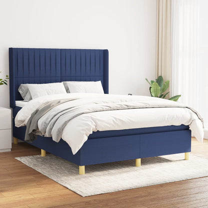 Giroletto a Molle con Materasso Blu 140x200 cm in Tessuto | homemem39