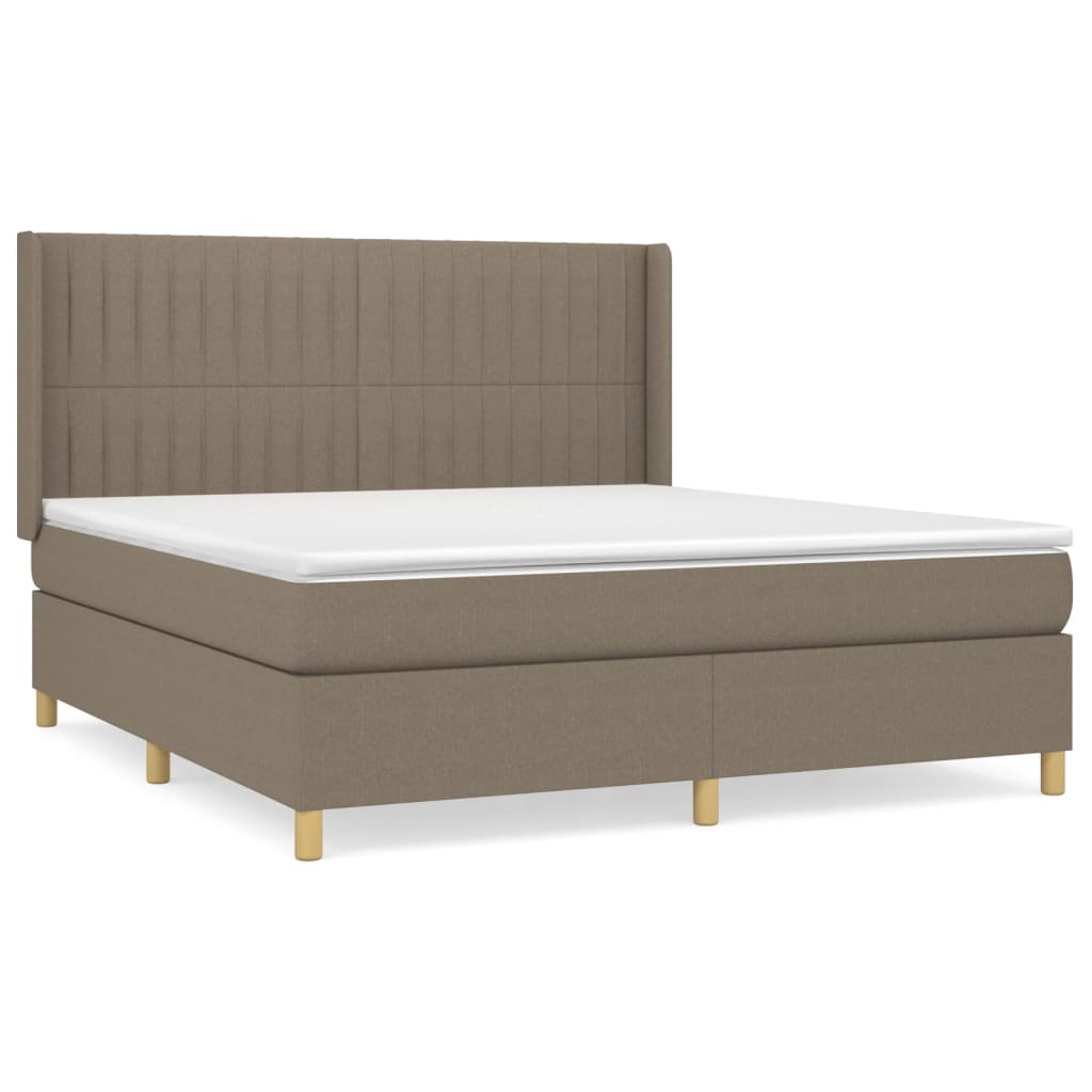 Giroletto a Molle con Materasso Tortora 160x200 cm in Tessuto | homemem39