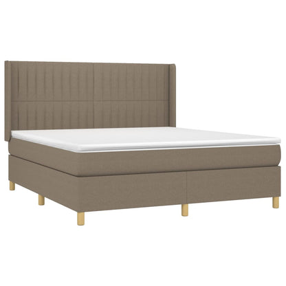 Giroletto a Molle con Materasso Tortora 160x200 cm in Tessuto | homemem39