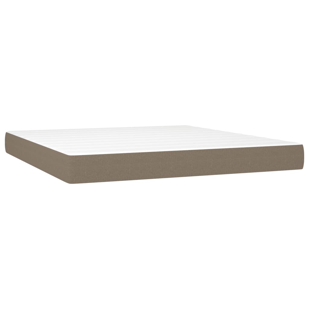 Giroletto a Molle con Materasso Tortora 160x200 cm in Tessuto | homemem39