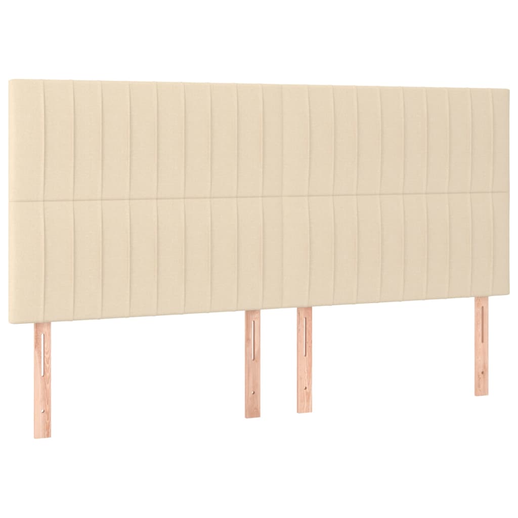 Giroletto a Molle con Materasso Crema 160x200 cm in Tessuto | homemem39