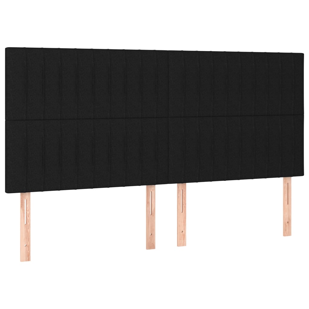 Giroletto a Molle con Materasso Nero 200x200 cm in Tessuto | homemem39