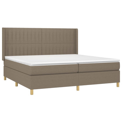 Giroletto a Molle con Materasso Tortora 200x200 cm in Tessuto | homemem39