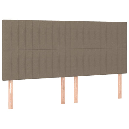 Giroletto a Molle con Materasso Tortora 200x200 cm in Tessuto | homemem39
