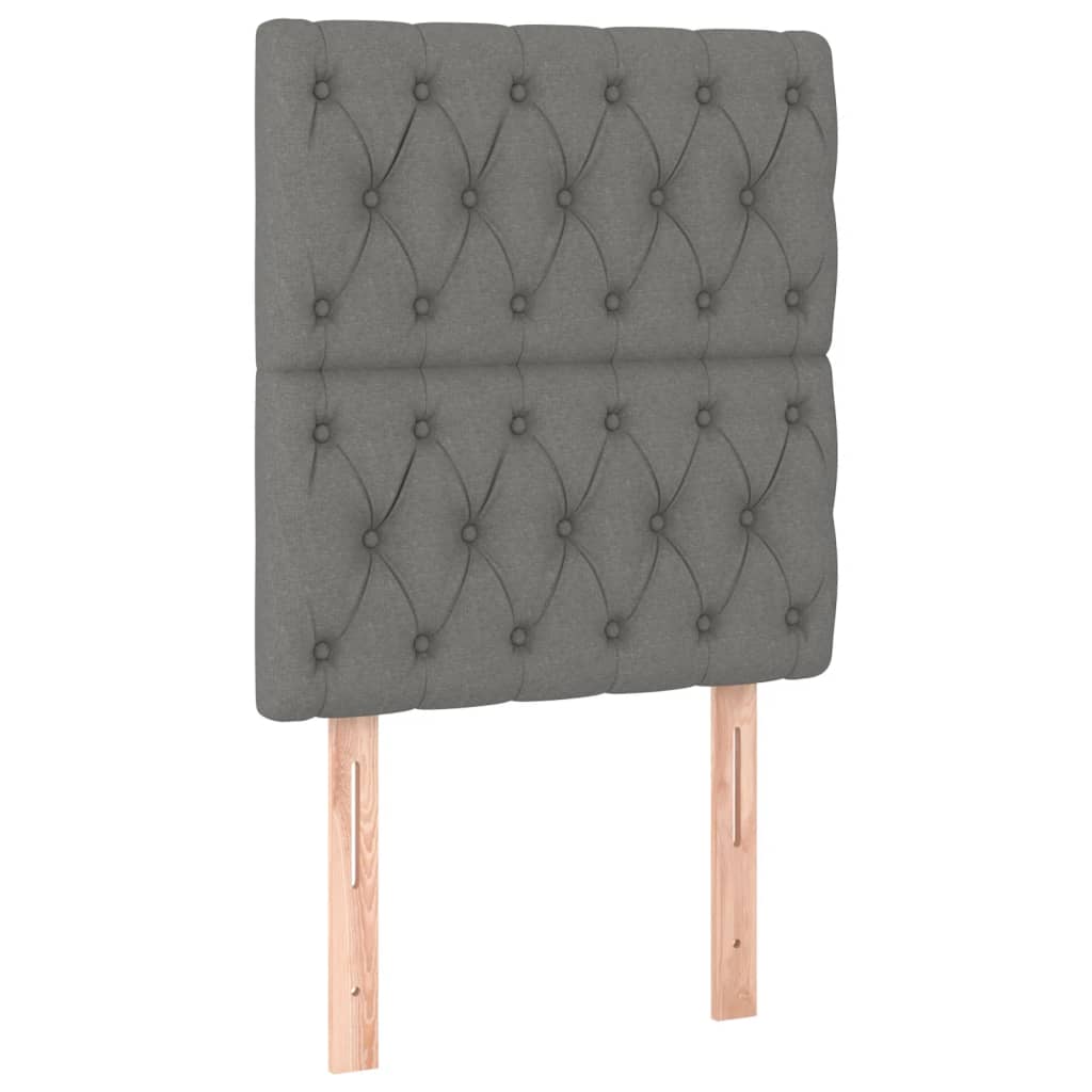 Giroletto a Molle con Materasso Grigio Scuro 80x200 cm Tessuto | homemem39