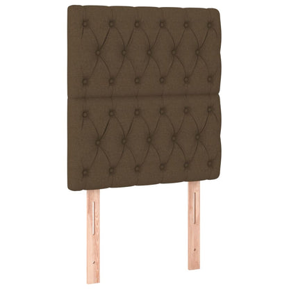 Giroletto a Molle con Materasso Marrone Scuro 80x200 cm Tessuto | homemem39