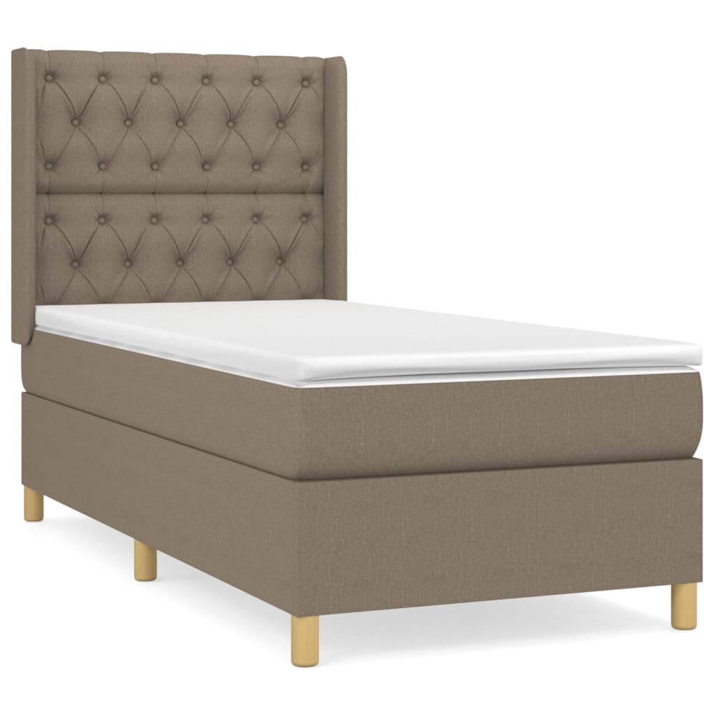 Giroletto a Molle con Materasso Tortora 80x200 cm inTessuto | homemem39