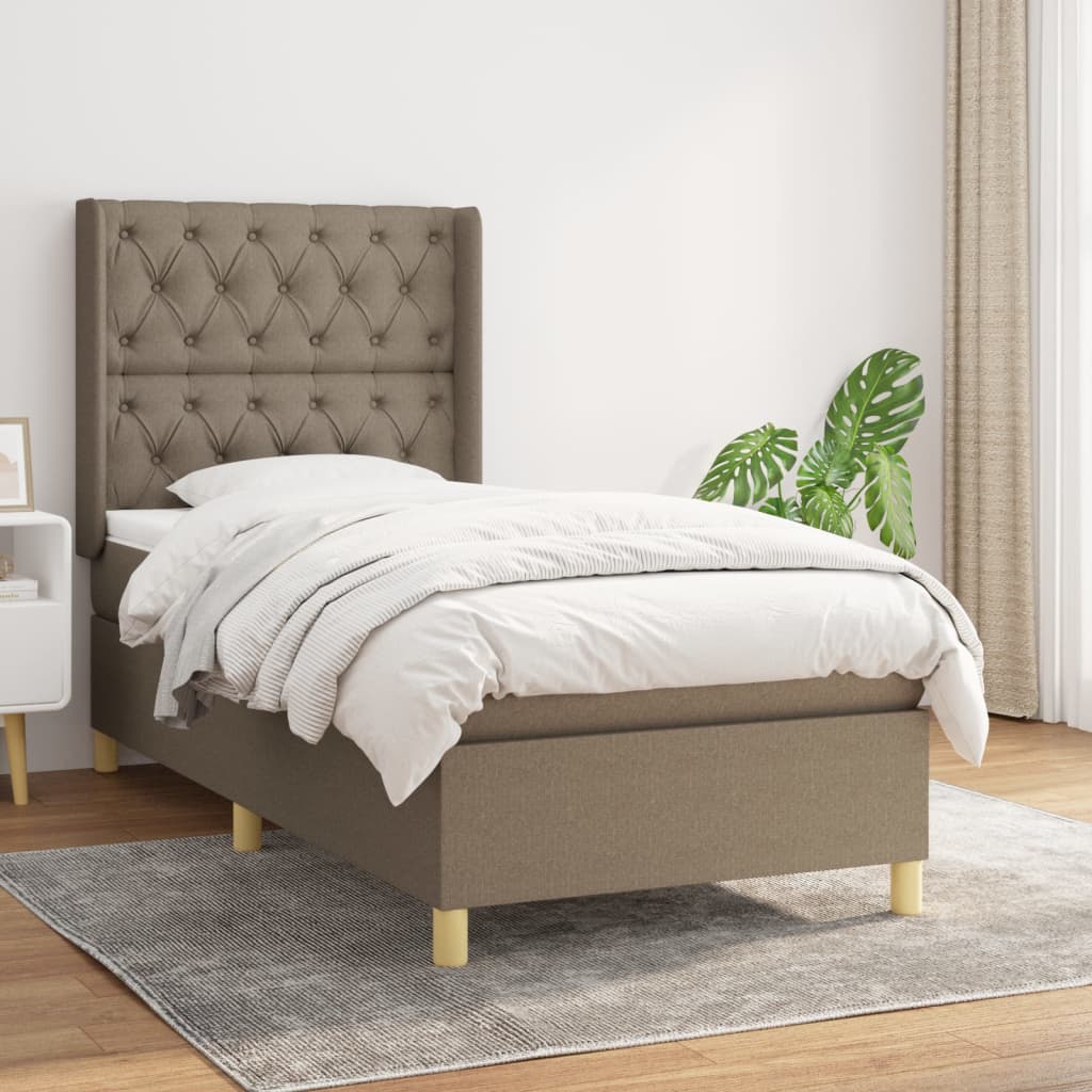 Giroletto a Molle con Materasso Tortora 80x200 cm inTessuto | homemem39