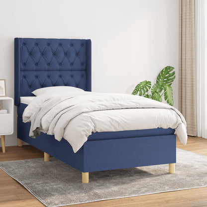 Giroletto a Molle con Materasso Blu 80x200 cm inTessuto | homemem39