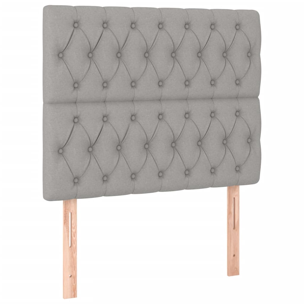 Giroletto a Molle con Materasso Grigio Chiaro 90x190 cm Tessuto | homemem39