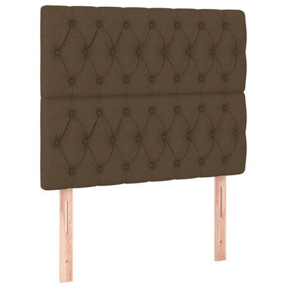 Giroletto a Molle con Materasso Marrone Scuro 90x190cm Tessuto | homemem39