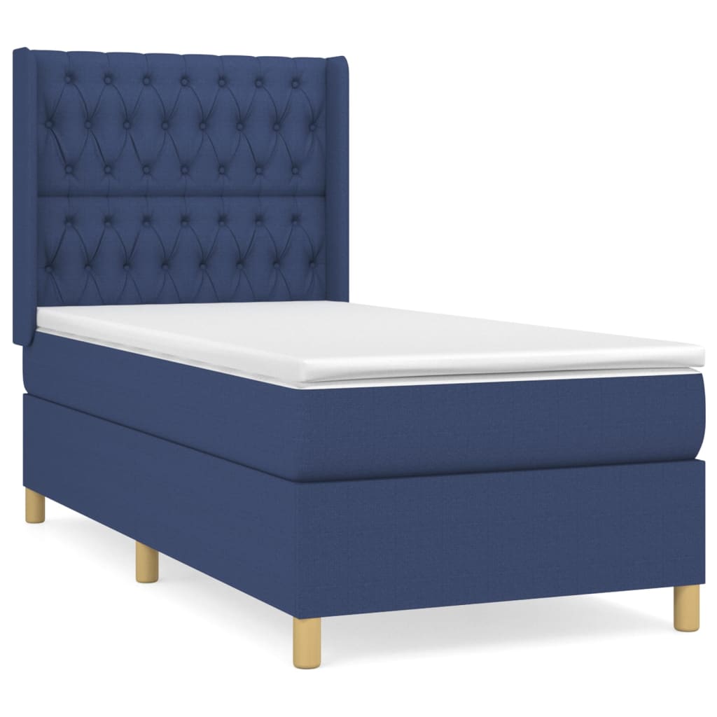 Giroletto a Molle con Materasso Blu 90x190 cm in Tessuto | homemem39