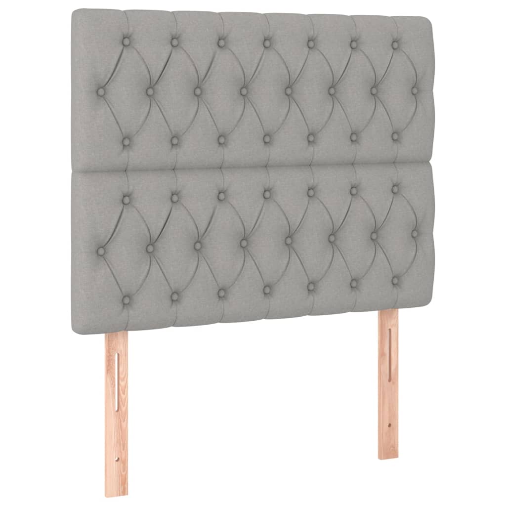 Giroletto a Molle con Materasso Grigio Chiaro 90x200 cm Tessuto | homemem39