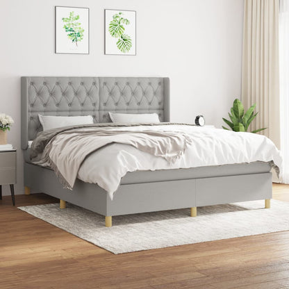 Giroletto a Molle con Materasso Grigio Chiaro160x200 cm Tessuto | homemem39