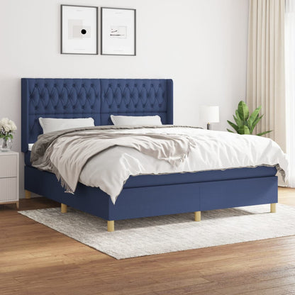 Giroletto a Molle con Materasso Blu 180x200 cm in Tessuto | homemem39