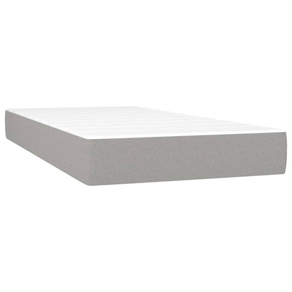 Giroletto a Molle con Materasso Grigio Chiaro 200x200cm Tessuto | homemem39