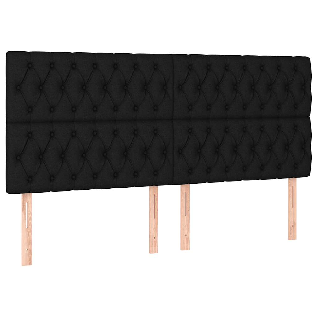 Giroletto a Molle con Materasso Nero 200x200 cm in Tessuto | homemem39