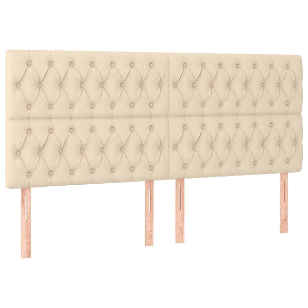 Giroletto a Molle con Materasso Crema 200x200 cm in Tessuto | homemem39