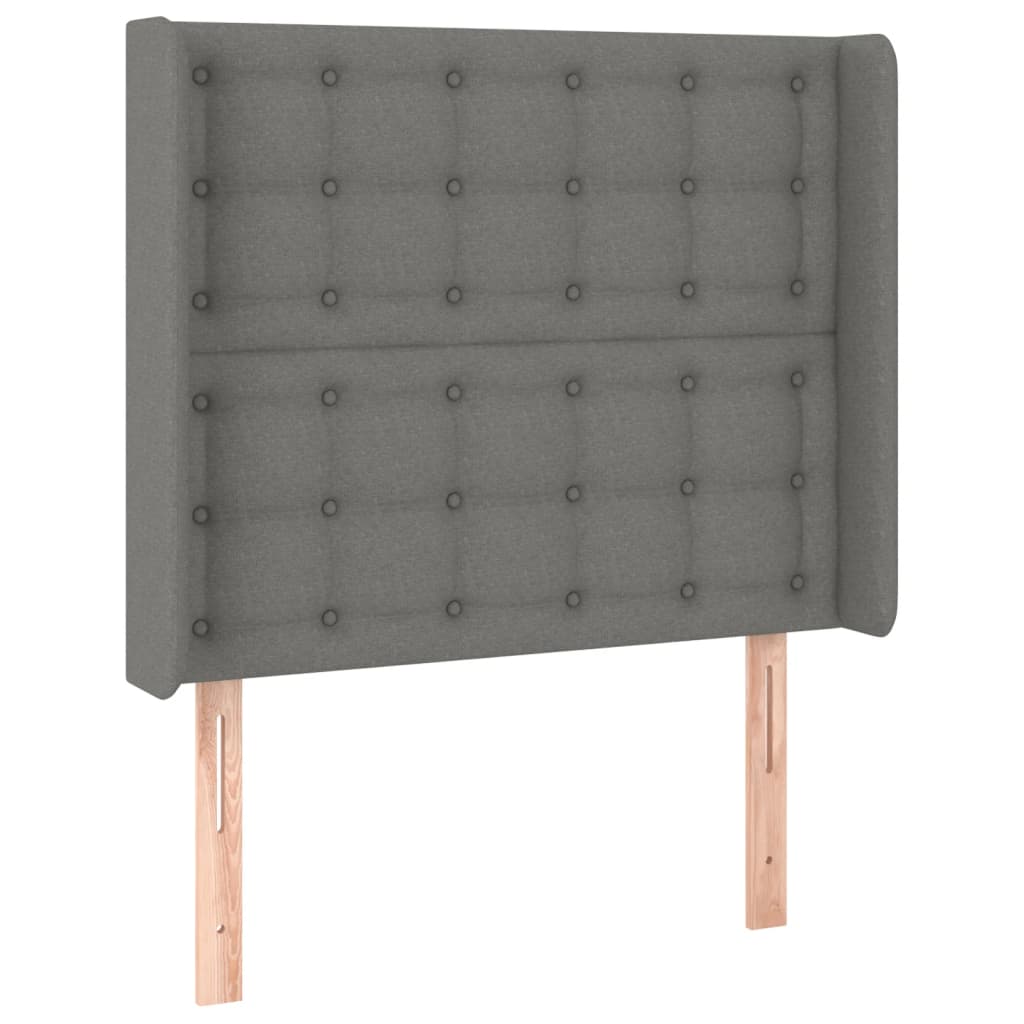 Giroletto a Molle con Materasso Grigio Scuro 90x200 cm Tessuto | homemem39