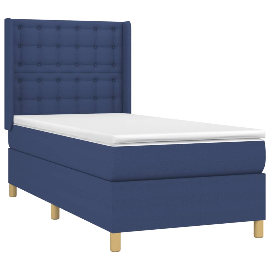 Giroletto a Molle con Materasso Blu 90x200 cm inTessuto | homemem39