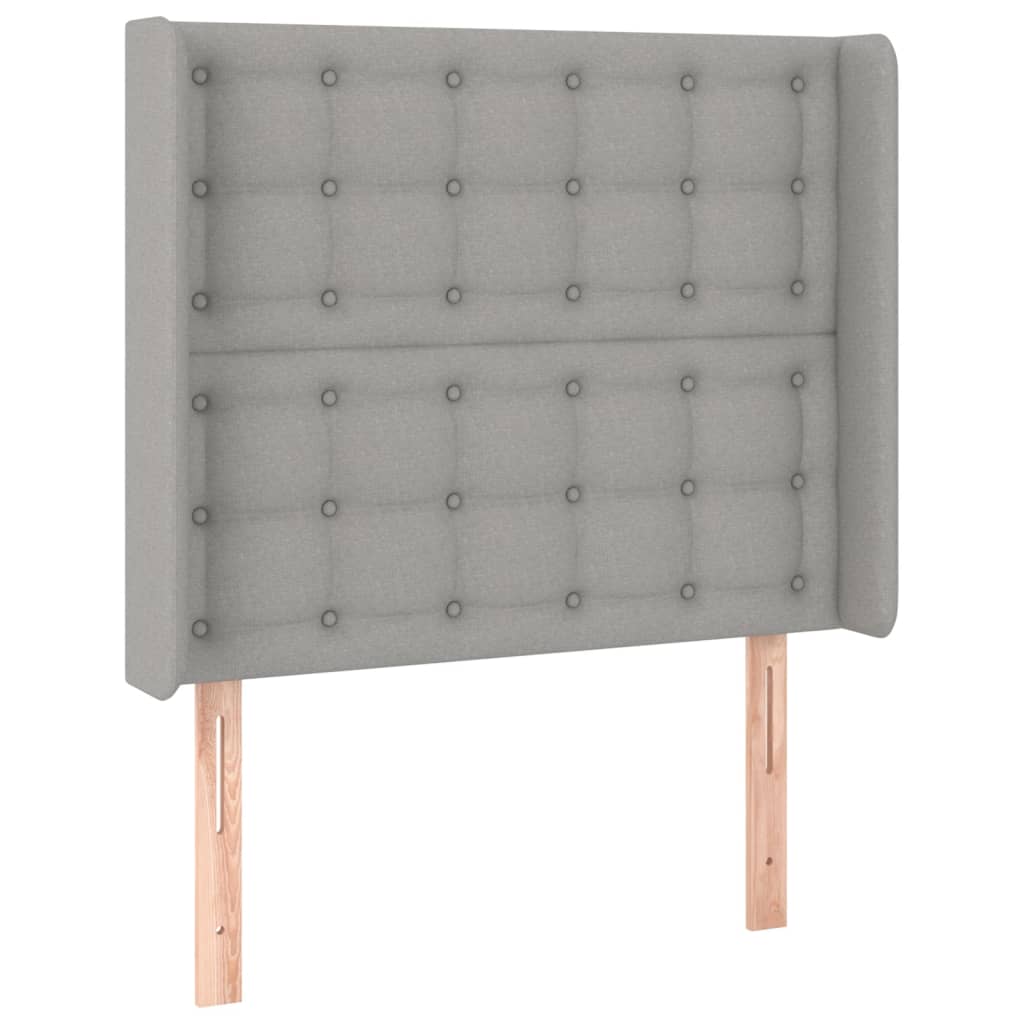 Giroletto a Molle con Materasso Grigio Chiaro100x200 cm Tessuto | homemem39