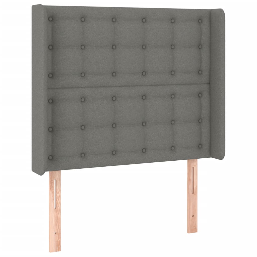 Giroletto a Molle con Materasso Grigio Scuro 100x200 cm Tessuto | homemem39