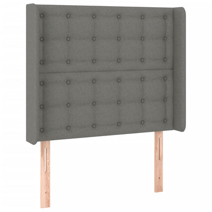 Giroletto a Molle con Materasso Grigio Scuro 100x200 cm Tessuto | homemem39