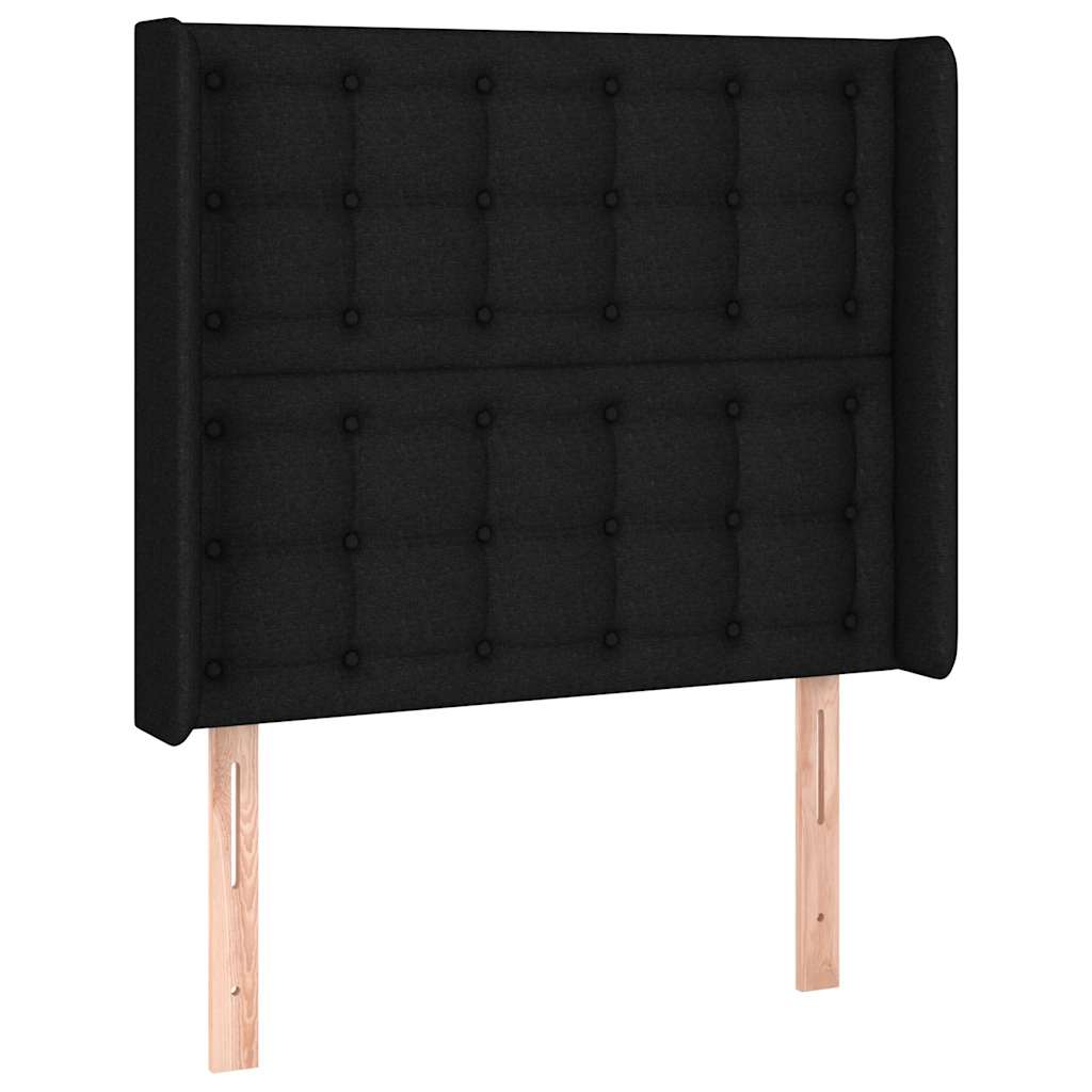 Giroletto a Molle con Materasso Nero 100x200 cm in Tessuto | homemem39