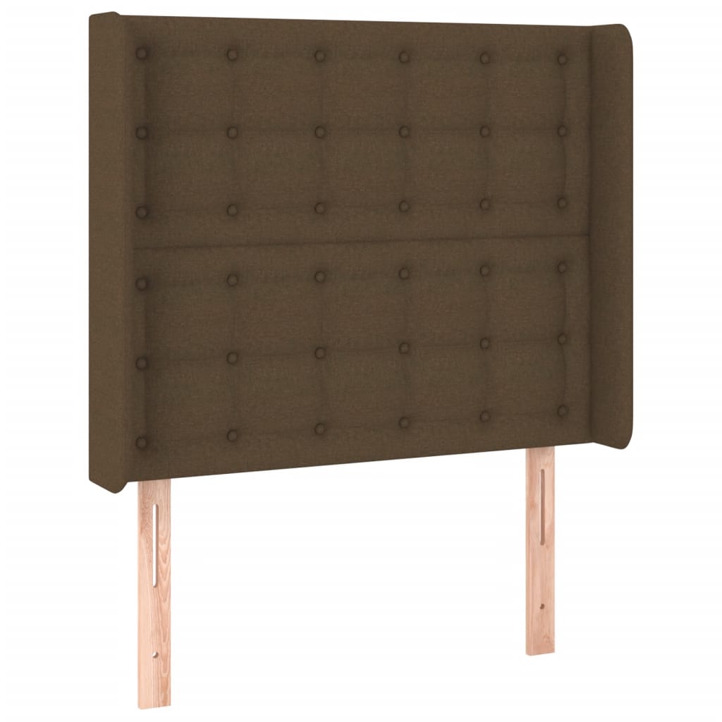 Giroletto a Molle con Materasso Marrone Scuro 100x200cm Tessuto | homemem39