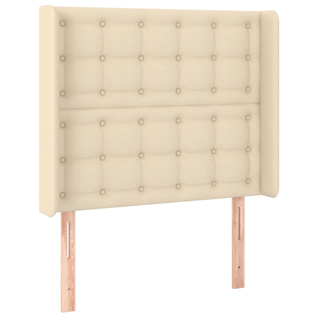 Giroletto a Molle con Materasso Crema 100x200 cm in Tessuto | homemem39