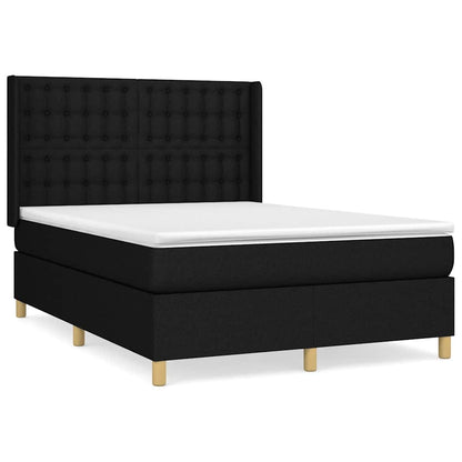 Giroletto a Molle con Materasso Nero 140x190 cm in Tessuto | homemem39