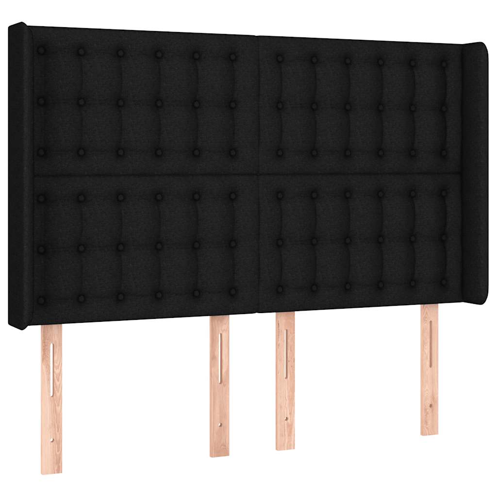 Giroletto a Molle con Materasso Nero 140x190 cm in Tessuto | homemem39