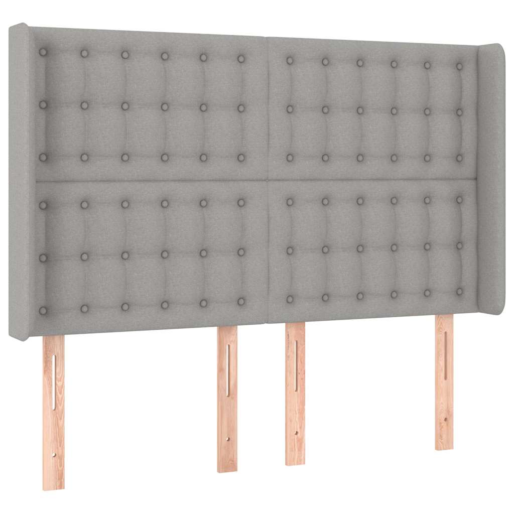 Giroletto a Molle con Materasso Grigio Chiaro 140x200cm Tessuto