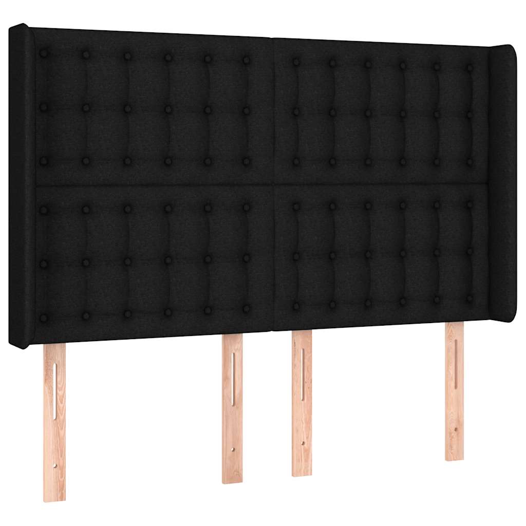 Giroletto a Molle con Materasso Nero 140x200 cm in Tessuto | homemem39
