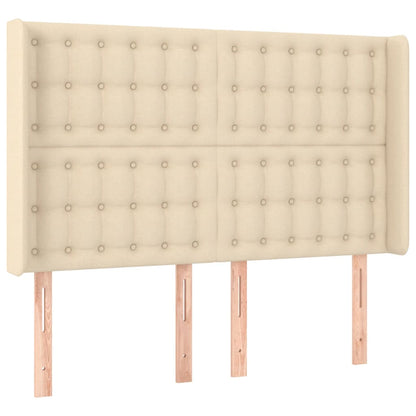 Giroletto a Molle con Materasso Crema 140x200 cm in Tessuto | homemem39