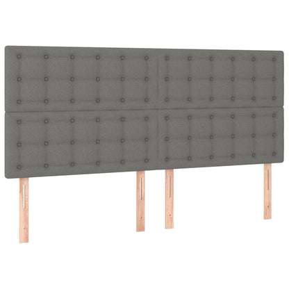 Giroletto a Molle con Materasso Grigio Scuro 160x200 cm Tessuto | homemem39