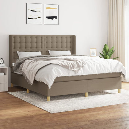 Giroletto a Molle con Materasso Tortora 180x200 cm in Tessuto | homemem39