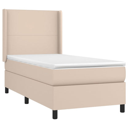Giroletto a Molle con Materasso Cappuccino 100x200cm Similpelle | homemem39
