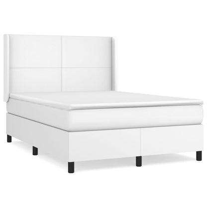 Giroletto a Molle con Materasso Bianco 140x190 cm in Similpelle | homemem39
