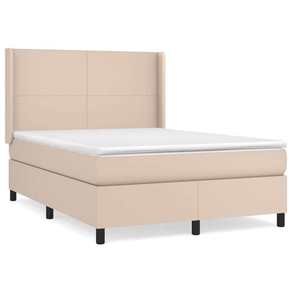 Giroletto a Molle con Materasso Cappuccino 140x190cm Similpelle | homemem39